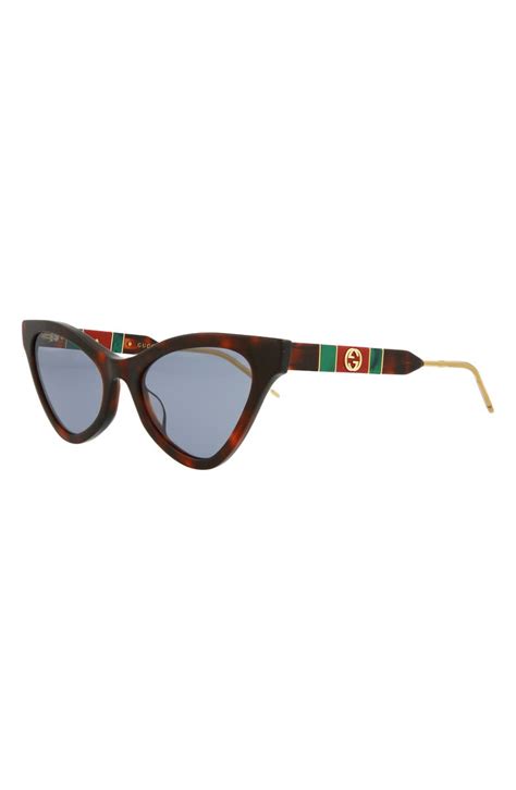 gucci core 55mm cat eye sunglasses havana gold green poshmark|NEW GUCCI HAVANA GREEN SUNGLASSES GUCCI CAT .